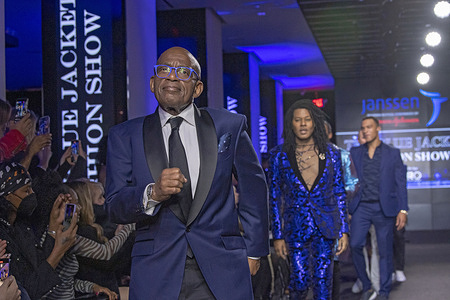 Al Roker walks the runway wearing The Privilege during the Sixth Annual Blue Jacket Fashion Show at Moonlight Studios.