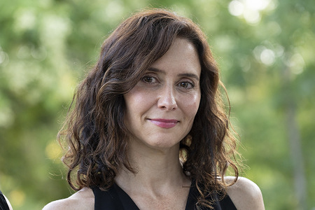 The President of the Community of Madrid, Isabel Diaz Ayuso seen during the official ceremony to commemorate and pay tribute to Miguel Angel Blanco, the Popular Party councilor in Ermua, held at the Miguel Angel Blanco Gardens in Madrid.