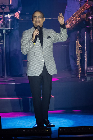 Gilberto Santa Rosa performs at a concert during the "Christmas By Starlite" Festival at Ifema in Madrid.