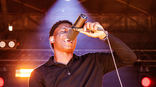 Leduc's EB3N (real name Eben Kweku Parry) performs his sultry R&B sound at the K-Days south stage on day 4 of the 10 day Festival.