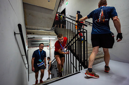 Runners reach the 42nd floor to complete one climb of the tower. On the afternoon of the 21st of February, Varsovians took part in the tenth edition of the Everest Run, a 24-hour fun run up the stairs of the Skyliner tower in the centre of Warsaw. Runners may complete as many climbs as they wish; however, the goal is to reach the 42nd floor 52 times, reaching the height of Mount Everest. The event lasts 24 hours, and runners can take breaks at any time. They may even go home to sleep before returning, reinvigorated, to attack the peak. This year, a runner named Klaudia Krajewska ranked highest, completing 109 climbs, stopping a remarkable one climb of the tower from "ascending Everest" twice.