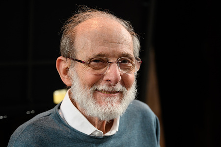 Actor Emilio Gutierrez Caba poses during a portrait session at the Fernan Gomez Theatre in Madrid.