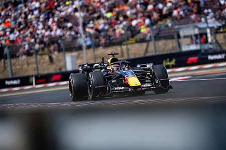 Max Verstappen (NLD) (Oracle Red Bull Racing) during free practice 1 of the Formula 1 Aws Hungarian Grand Prix 2026 at the Hungaroring.