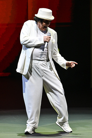 Italian singer-songwriter Renato Zero, performs during the L'ORAZERO IN TOUR 2026, at the Palazzo dello Sport, in Rome.