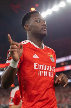 Jhon Duran of Benfica seen in action during the UEFA Europa League match between Benfica and Celtic at Estádio da Luz. Final score; Benfica 4:1 Celtic
