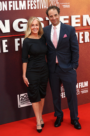 Ellen Goldsmith-Vein and Eric Robinson attend the "Springsteen: Deliver Me from Nowhere" UK premiere at the 69th BFI London Film Festival at The Royal Festival Hall.