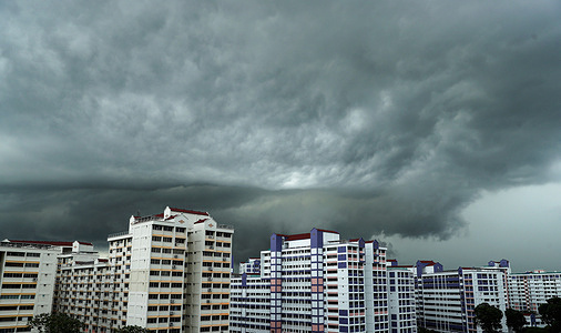 Storm clouds seen in the western part of Singapore.