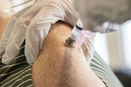 Shari Blackwell of Rutland, Ohio receives the vaccine on the first day of the Johnson and Johnson vaccine being made available to residents.
The Athens City-County Health Department collaborated with Ohio University to roll out the new Johnson & Johnson (COVID-19) Vaccine, which only requires one shot instead of two.