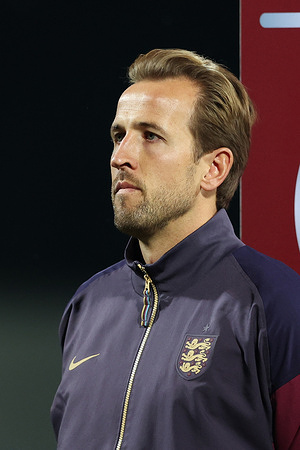 Harry Kane of England seen during European World Cup Qualifiers 2026 football match between Latvia and England at Daugavas Stadions. Final score; Latvia 0 : 5 England.