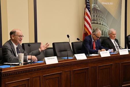 Rep. Brad Sherman (D-CA) speaks during the Iran Human Rights and Democracy Caucus at the U.S. House of Representatives. The Iran Human Rights and Democracy Caucus at the U.S. House of Representatives heard an online testimony from Mrs. Maryam Rajavi, President-elect of the National Council of Resistance of Iran (NCRI). Additionally, Prof. Vidal-Quadras who survived an assassination attempt in Madrid in November 2023 testified about the future of Iran