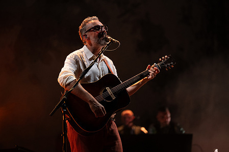 Dario Brunori aka Brunori Sas performs live at the Grand Events Arena during the SalernoSounds 2025.