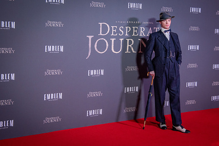 Zack Pinsent attends the London Premiere of "Desperate Journey" at Odeon Luxe Leicester Square.