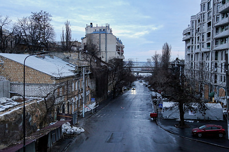General view of the two damaged buildings and the emergency operations center in the Primorsky district of Odessa. On the night of December 28, a Russian drone crashed into a residential building in the Primorsky district of Odesa, causing a fire. The blast wave shattered windows in a neighboring building. According to authorities, as of 9 a.m. on December 28, the number of casualties is still being determined.