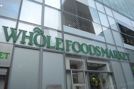 A Whole Foods Market is seen in Manhattan, New York City.