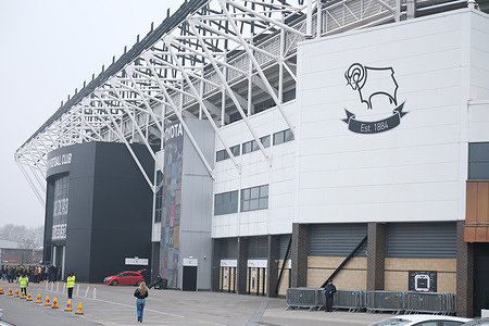 Pride Park Stadium seen during the EFL Championship football match between Derby County and Birmingham City. Final score; Derby County 1 : 0 Birmingham City.