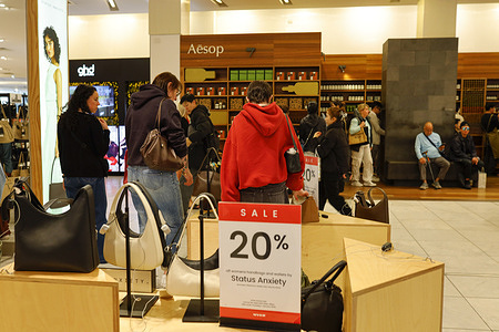 Customers browse items during the Boxing Day sales. Large crowds head into Melbourne’s CBD on Boxing Day as retailers launch major post-Christmas sales. Shopping precincts and major department stores experience heavy foot traffic, with consumers taking advantage of discounts across fashion, electronics, and household goods, making Boxing Day one of the busiest retail days of the year in Australia.