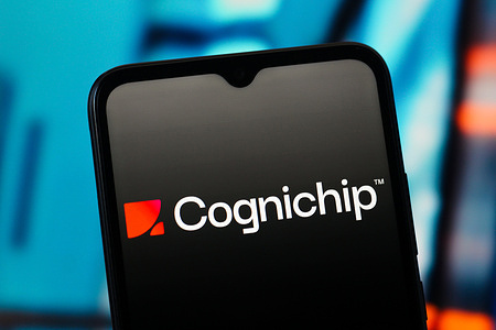 In this photo illustration, the Cognichip logo is seen displayed on a smartphone screen.