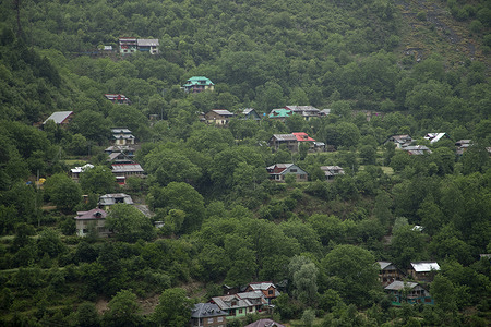General view of residential houses in Silikot village, near the Line of Control. India and Pakistan have entered their deadliest clash in over 20 years, following India's Operation Sindoor missile strikes. Ongoing cross-border shelling has killed at least 36 civilians on both sides, injured dozens, and forced families near the border to evacuate and live in fear.