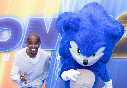 Sir Mo Farah attends the Sonic the Hedgehog 2 Gala screening at Cineworld, Leciester Square, London.