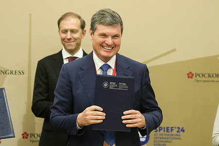 Anatoly Sedykh, Chairman of the Board of Directors of JSC United Metallurgical Company, at the St. Petersburg International Economic Forum 2024 (SPIEF 2024).