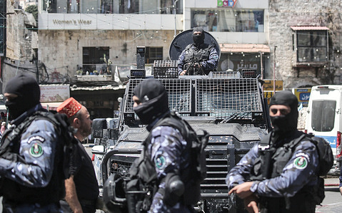 The Palestinian Police celebrates the 31st anniversary of its founding in the Palestinian Authority territories during a military parade. The Palestinian Authority was formed on 4 May 1994, as part of the Oslo accords which sought to broker a peace agreement between Israel and the Palestine Liberation Organisation (PLO).