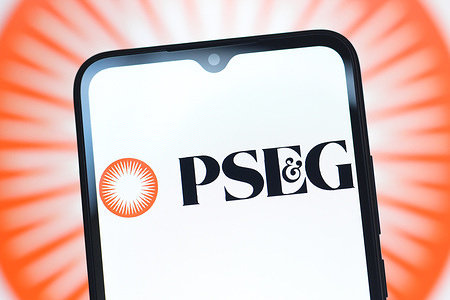 In this photo illustration, the PSEG (Public Service Enterprise Group) logo is seen displayed on a smartphone screen.
