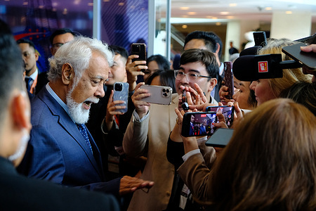 Kay Rala Xanana Gusmão the Prime Minister of Timor-Leste seen during the last day of the 47th ASEAN Summit and related summits at Kuala Lumpur Convention Centre.
