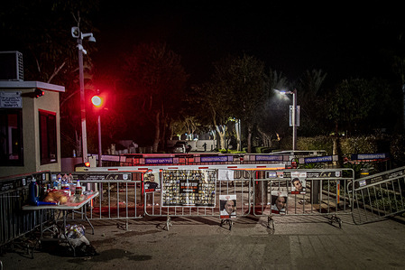 Photos of Israeli hostages held in Gaza are seen outside the home of Prime Minister Benjamin Netanyahu. The US, Egypt and Qatar are pushing Israel and Hamas to accept a comprehensive plan that would end the war, see the release of hostages held in Gaza, and ultimately lead to full normalization for Israel with its neighbors and talks for the establishment of a Palestinian state, The Wall Street Journal reported on Sunday.