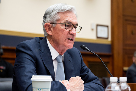 Jerome Powell, Chair of the Federal Reserve of the United States speaking at a hearing of House Committee on Financial Services.