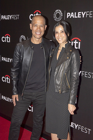 (L-R) Vladimir Duthiers and Lisa Ling attend the "CBS Mornings" during the PaleyFest 2024 at The Paley Museum in New York City.