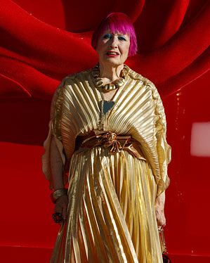 Zandra Rhodes attends The Devil Wears Prada 2 European Premiere at the Cineworld in Leicester Square, London.