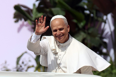The Pontiff greets the young pilgrims in the popemobile. Pope Leo XIV presided over the Holy Mass and the Angelus after the 2025 Youth Jubilee at Tor Vergata in Rome. One million young pilgrims from all over the world flocked to Rome to participate in the 2025 Youth Jubilee