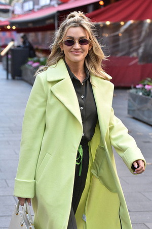 Ashley Roberts seen at the Global Radio Studios in London.