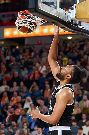 Jabari Parker (Partizan Mozzart Bet Belgrade) in action during the Euroleague Regular Season Round 19 between Valencia Basket and Partizan Mozzart Bet Belgrade at Roig Arena Stadium. Final score; Valencia Basket 86:63 Partizan Mozzart Bet Belgrade