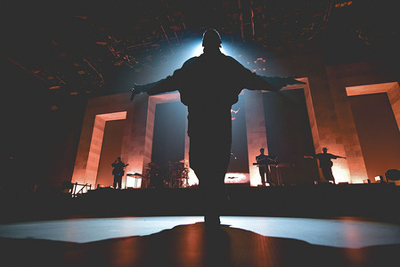 Italian rapper Matteo Professione, known professionally as Ernia, performs live during his tour Solo per amore Live 2026 at Palapartenope in Napoli.