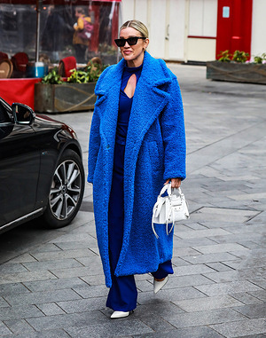 Ashley Roberts is seen departing after her Heart FM show at the Global Radio Studios.