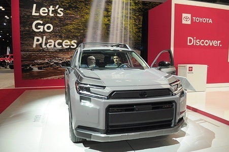 A 2026 Toyota RAV4 Woodland vehicle is seen on media day at the 2026 New York International Auto Show in the Jacob K. Javits Convention Center. The annual NYIAS in Manhattan, New York City featured various car companies, debuts of new vehicles and automobile industry professionals. The convention, which opens to the public on April 3 and ends on April 12, attracts thousands of car enthusiasts. The NYIAS began in 1900 showcasing automobiles and examples of future car technology.
