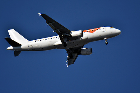 A view of a EasyJet plane arrives at Marseille Provence Airport.