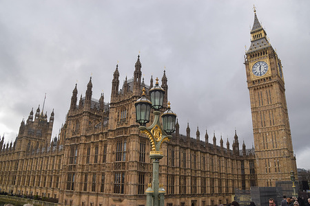 General view of the Palace of Westminster, also called the Houses of Parliament, as a report finds that restorations of the historic landmark could take up to 61 years and cost 40 billion pounds.