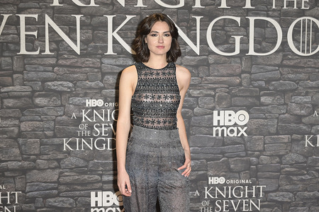 Romana Maggiora Vergano attends the red carpet of HBOMax series A knight of the seven kingdoms at The Space Cinema.