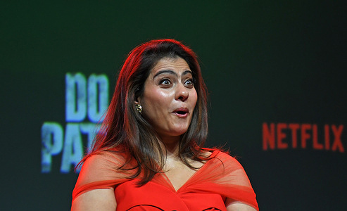 Bollywood actress Kajol Devgan seen at the trailer launch of her upcoming film 'Do Patti' in Mumbai.