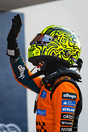 McLaren Formula 1 Team's British driver, Lando Norris seen after pole position in the sprint qualifying of the Formula 1 Miami Grand Prix 2026