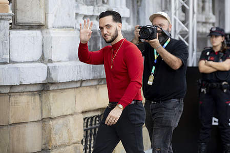 Anton Alvarez aka C Tangana arrives at Maria Cristina Hotel during the 71st San Sebastian International Film Festival in Donostia.