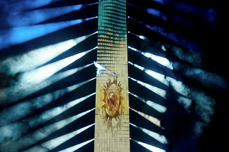 The Obelisk of July 9 of Buenos Aires was used for graphic animations to start the 3rd Buenos Aires 2018 Summer Youth Olympic Games.