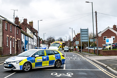 A44 road closure in Leominster. The A44 in Leominster has been closed at The Bargates after a vehicle hits telegraph pole causing cables to hang dangerously low across the road.