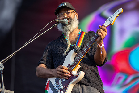 Kyp Malone of the American band, TV On The Radio, performs live at
Primavera Sound Porto.