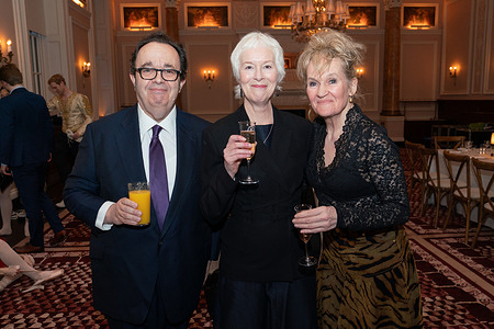 L-R Hugh Sachs, Geraldine Alexander and Lorraine Ashbourne attend the event One Night Only in aid of Acting for others. One Night Only celebrates its 10th anniversary as a charity event raising money for Acting For Others. This year's event was held at Simpson's in the Strand. It was attended by many celebrity guests.