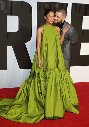 Tessa Thompson and Florian Munteanu, at the Creed 2 UK Premiere at the BFI Imax.