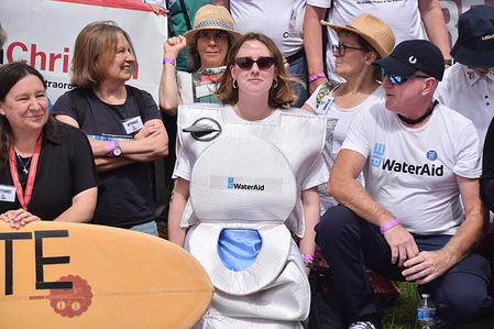 A protestor from the organisation Water Aid wearing a toilet-shaped costume joins various organisations and supporters outside the Queen Elizabeth II Centre as thousands of people meet with MPs (Members of Parliament) in Westminster, urging the government to act on the climate and nature crisis. The mass lobby, organised by the Climate Coalition, is one of the largest ever staged.
