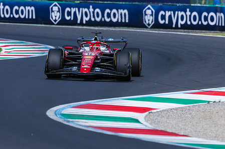 Charles Leclerc of Monaco and Scuderia Ferrari HP SF-25 (16) seen during F1 Grand Prix of Italy 2025 Race at Autodromo Nazionale Monza.